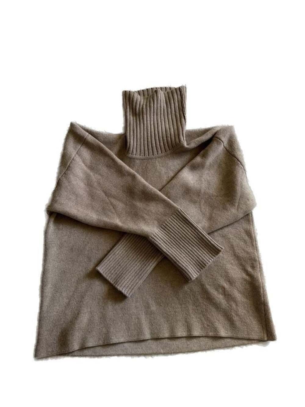 Proenza Schouler Sandra Oversized Cashmere Turtleneck Sweater Oatmeal Size S